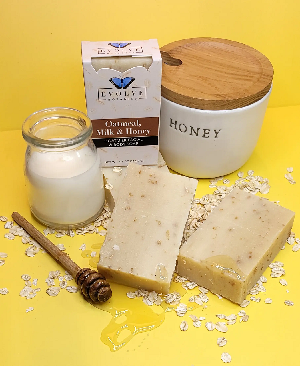 Standard Soap - Oatmeal, Milk & Honey (Goatmilk Facial & Body Soap) - Blessings Grow Meadows