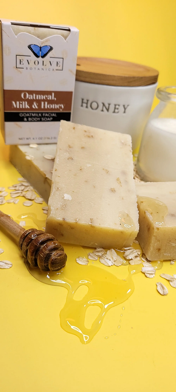 Standard Soap - Oatmeal, Milk & Honey (Goatmilk Facial & Body Soap) - Blessings Grow Meadows