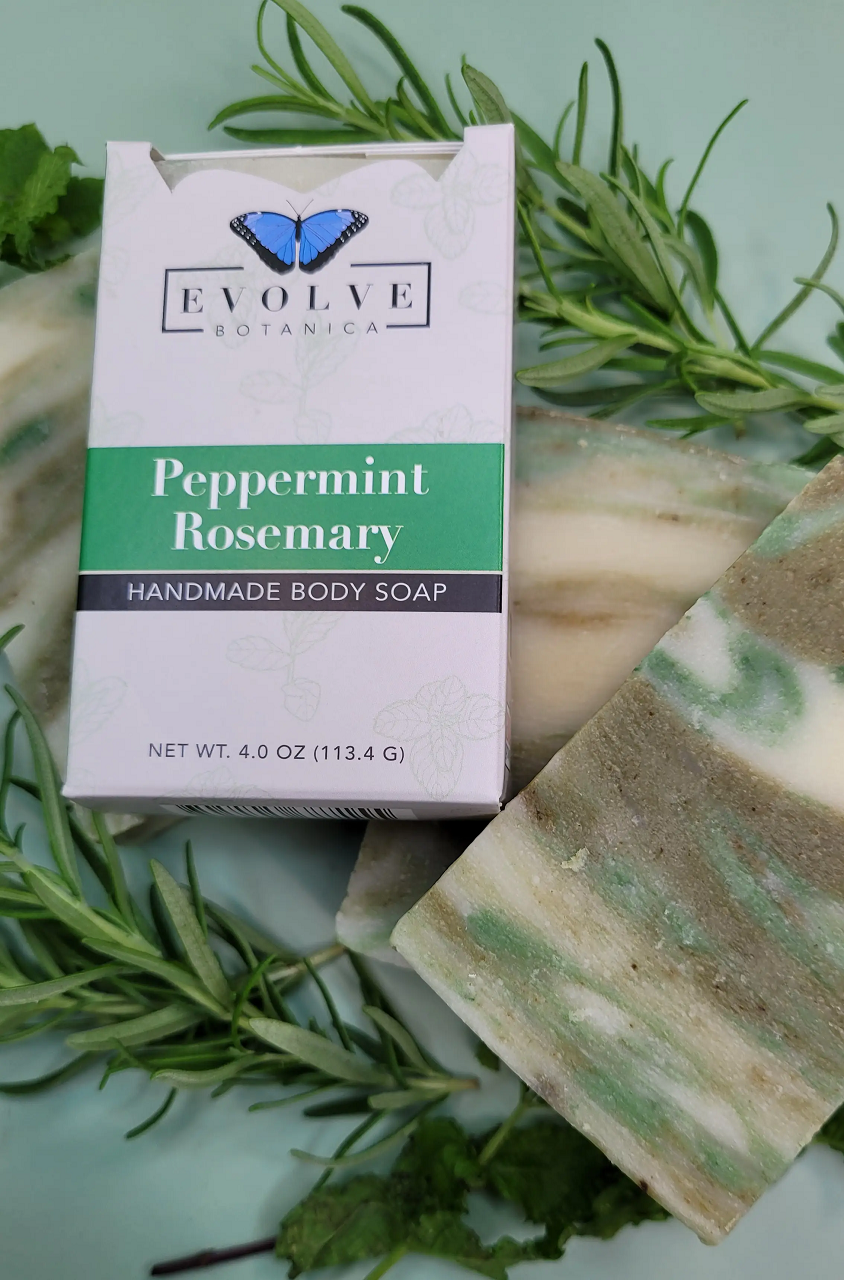 Standard Soap - Peppermint Rosemary - Evolve Botanica ~ Blessings Grow Meadows