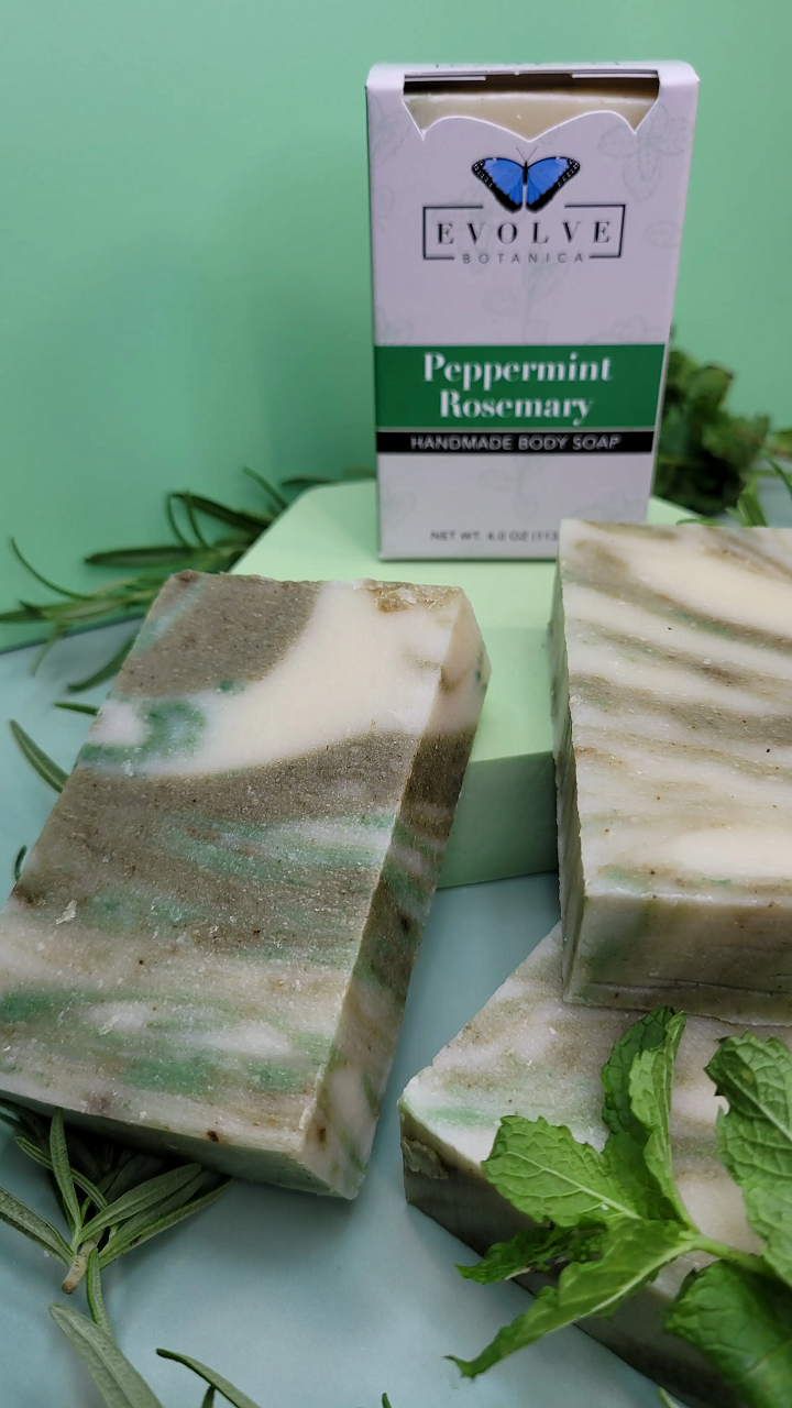 Standard Soap - Peppermint Rosemary - Evolve Botanica ~ Blessings Grow Meadows