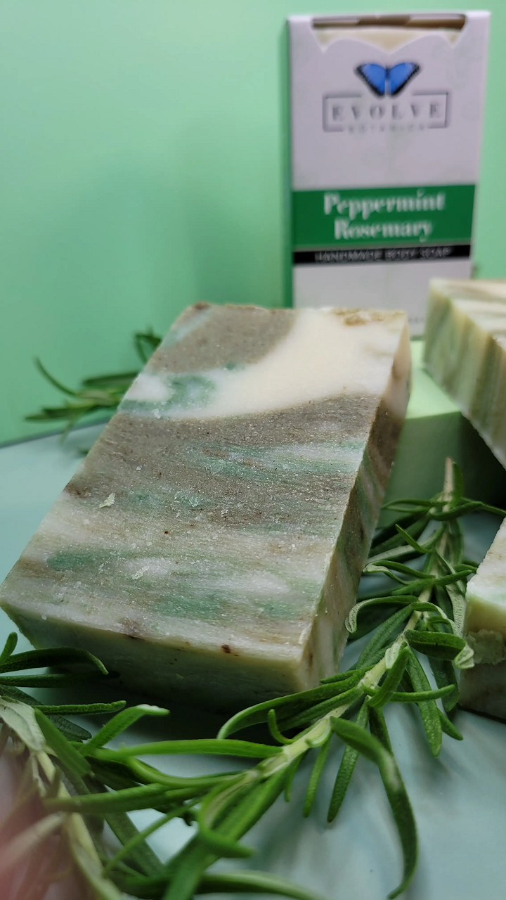 Standard Soap - Peppermint Rosemary - Evolve Botanica ~ Blessings Grow Meadows