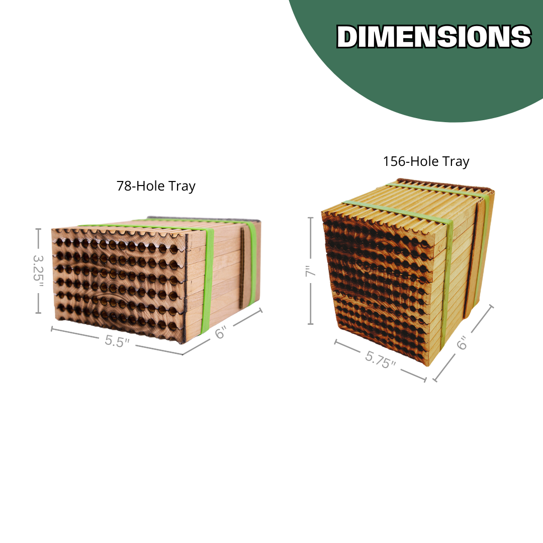 Summer Reusable Wood Trays for Summer Leaf Bees - Blessings Grow Meadows