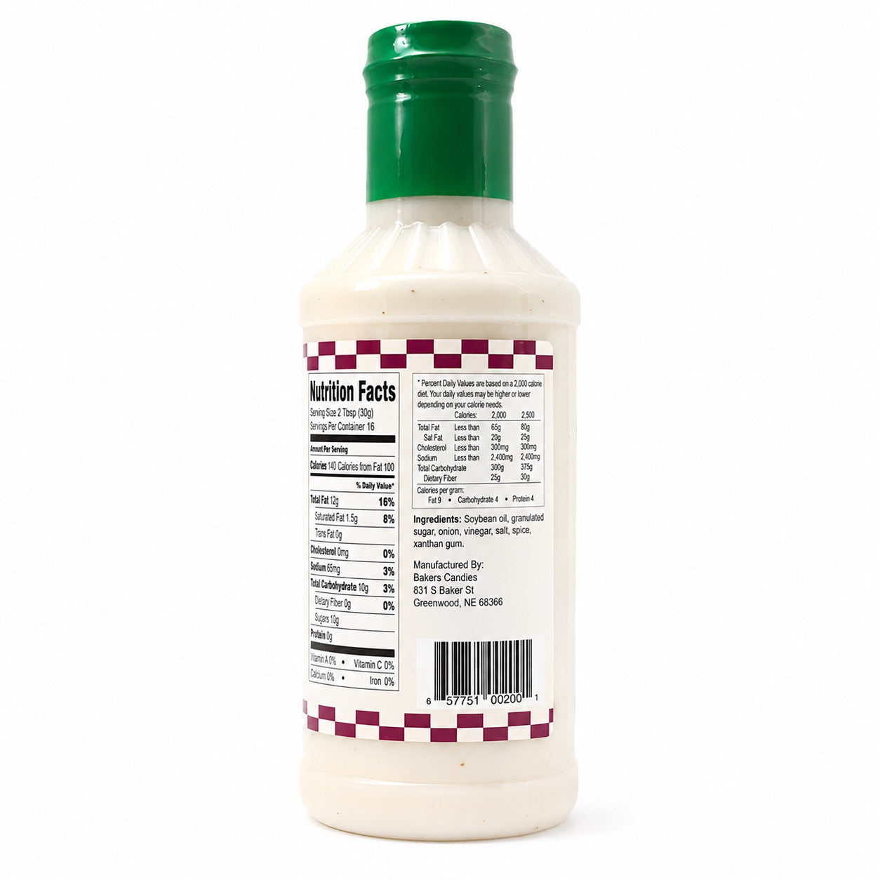 Sweet Onion Salad Dressing | 16 oz | Gluten Free | Baker's Candies