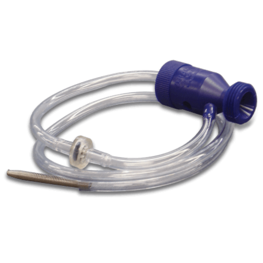 Dramm Syphonject with 170 PL water breaker for gardening and watering tools, in black and silver, shown against a neutral background.