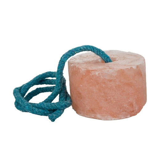 Himalayan rock salt snack for pets, displayed in a clear bag with the StateLineTack label, suitable for treats and salt licks.