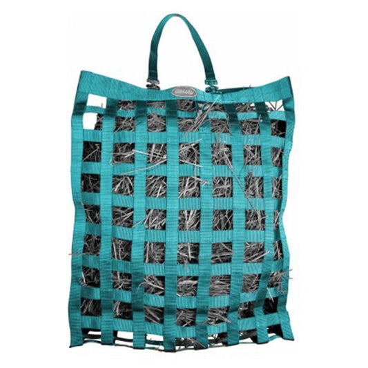 StateLineTack Gatsby All Natural Slow Hay Feeder hay bag with mesh design for controlled feeding and reduced waste.