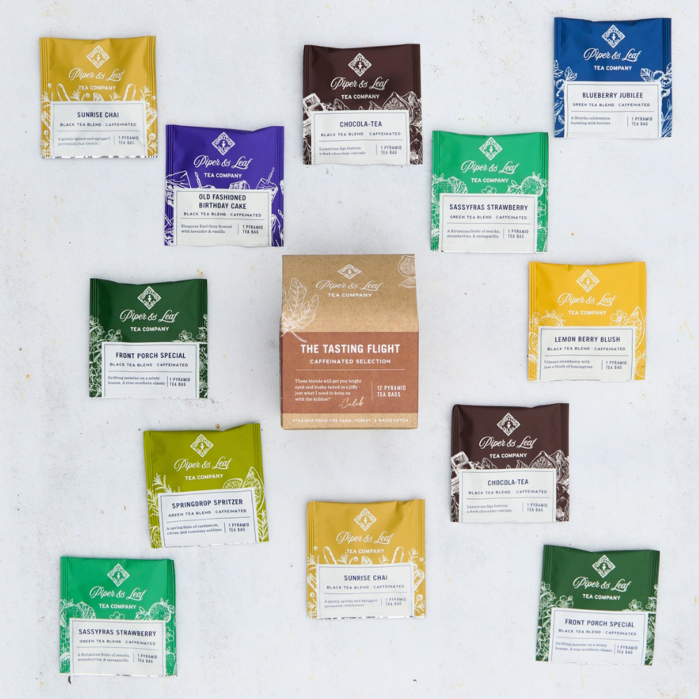 Caffeinated Tasting Flight - Box of 12 Tea Bags - Blessings Grow Meadows
