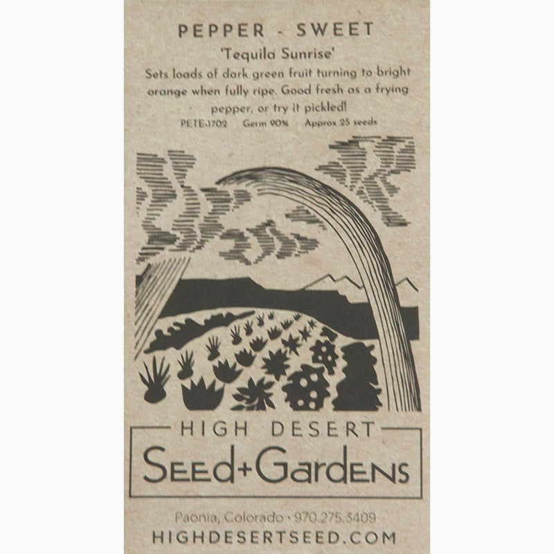 Tequila Sunrise Sweet Pepper Seeds - Blessings Grow Meadows -