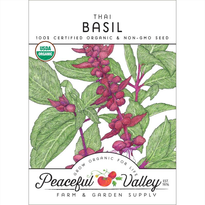 Thai Basil Seeds (Organic) - Blessings Grow Meadows