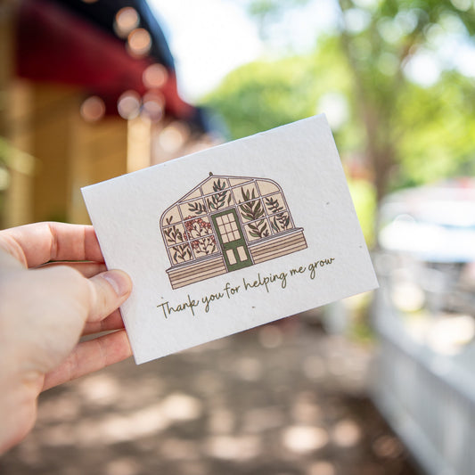 Thank You For Helping Me Grow - Plantable Seed cards - Blessings Grow Meadows -