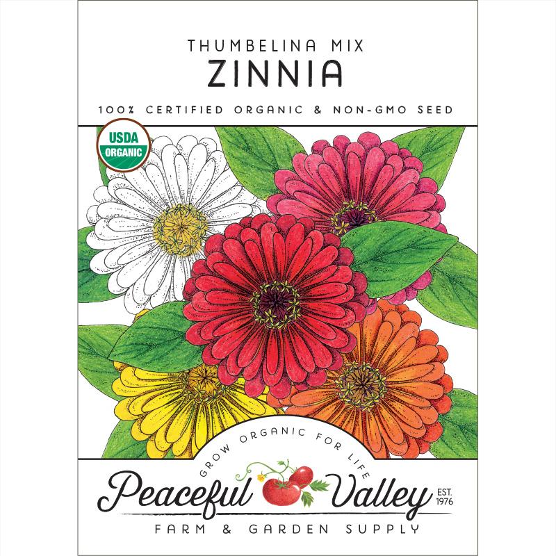 Thumbelina Mix Zinnia Seeds (Organic) - Blessings Grow Meadows