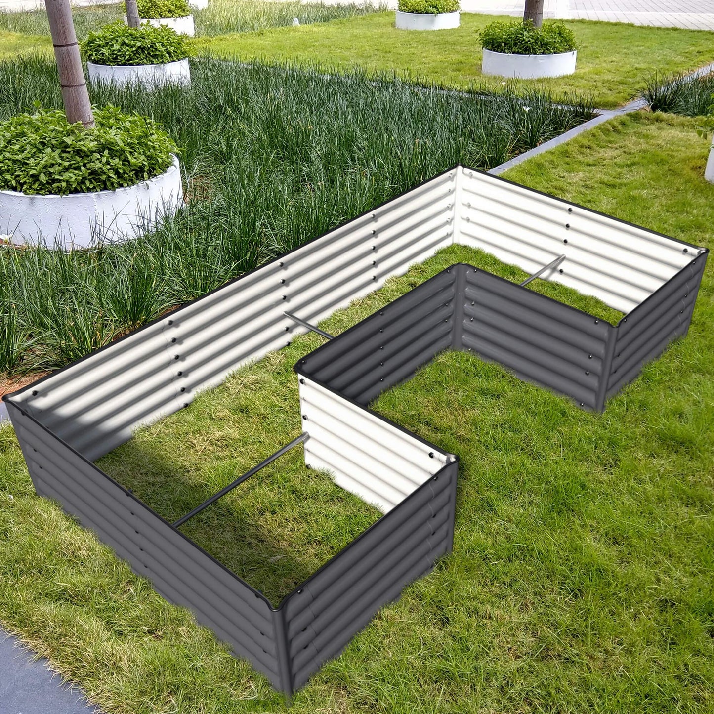 Olle Gardens 17 inch Tall "U" Shape Infinity Raised Garden Bed