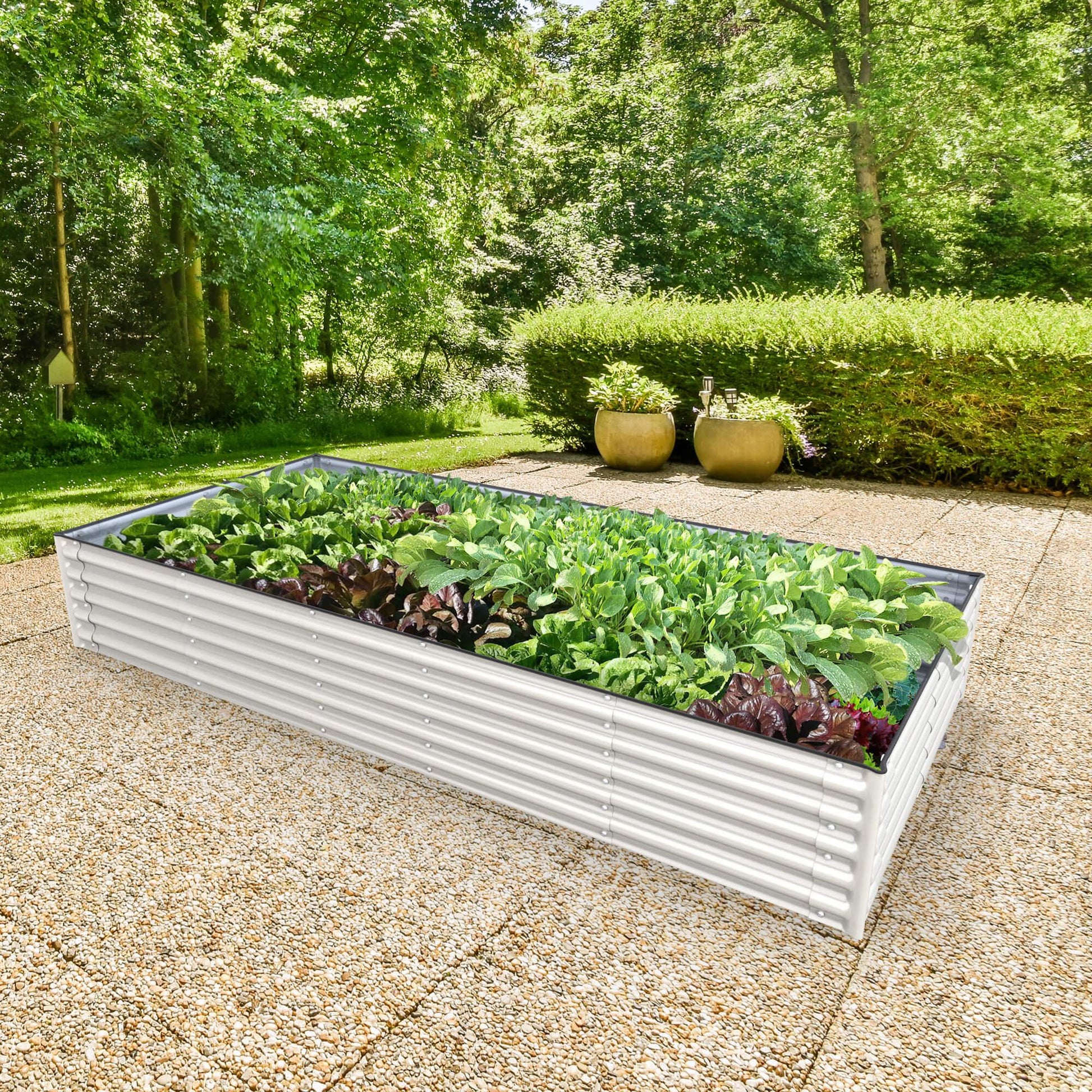 Ollie Gardens 17 inch rectangle raised garden bed inifnity