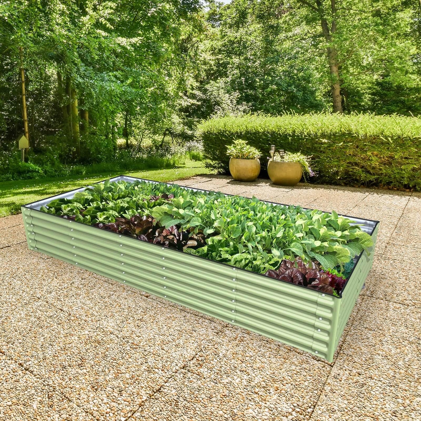 Ollie Gardens 17 inch rectangle raised garden bed inifnity