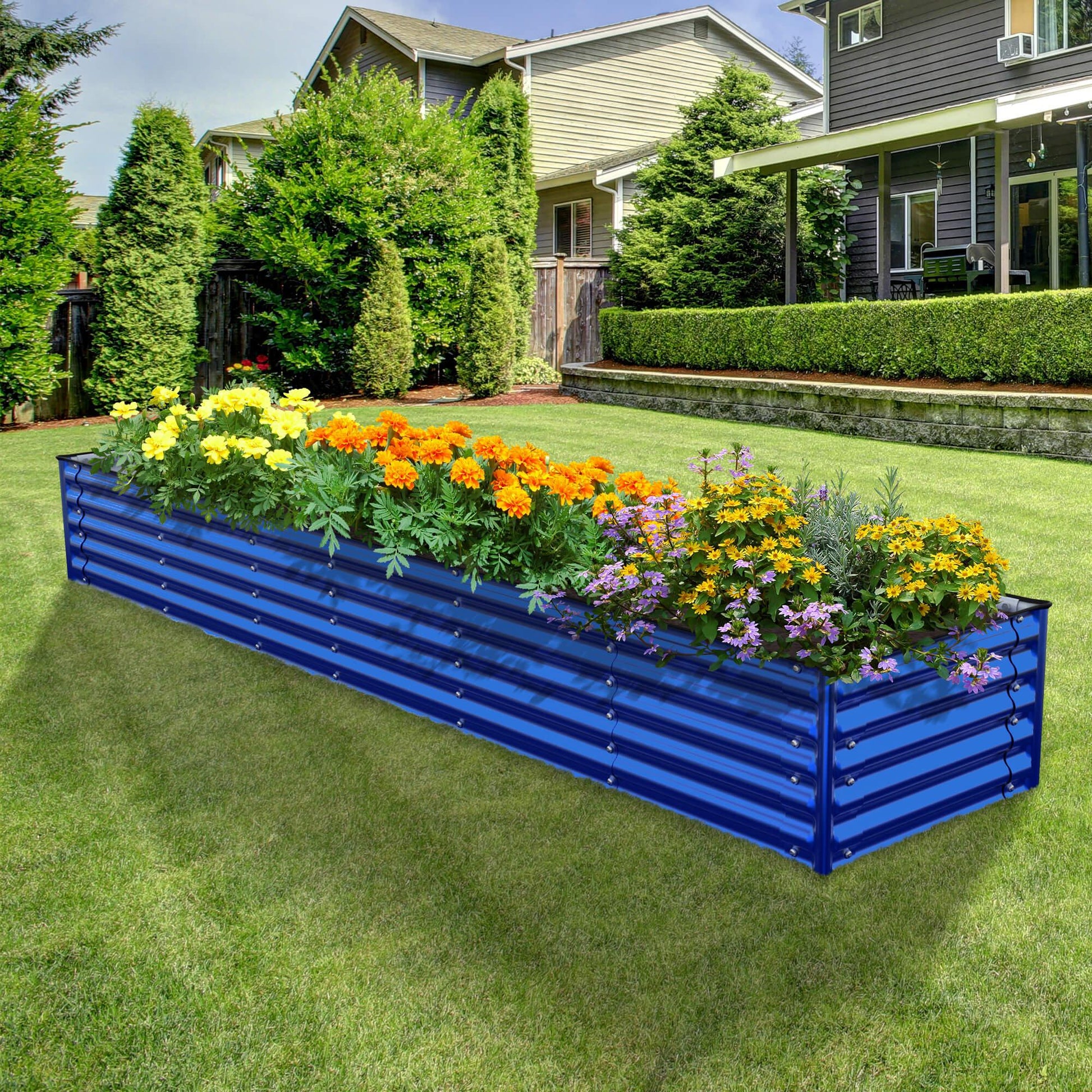 Ollie Gardens 17 inch rectangle raised garden bed inifnity