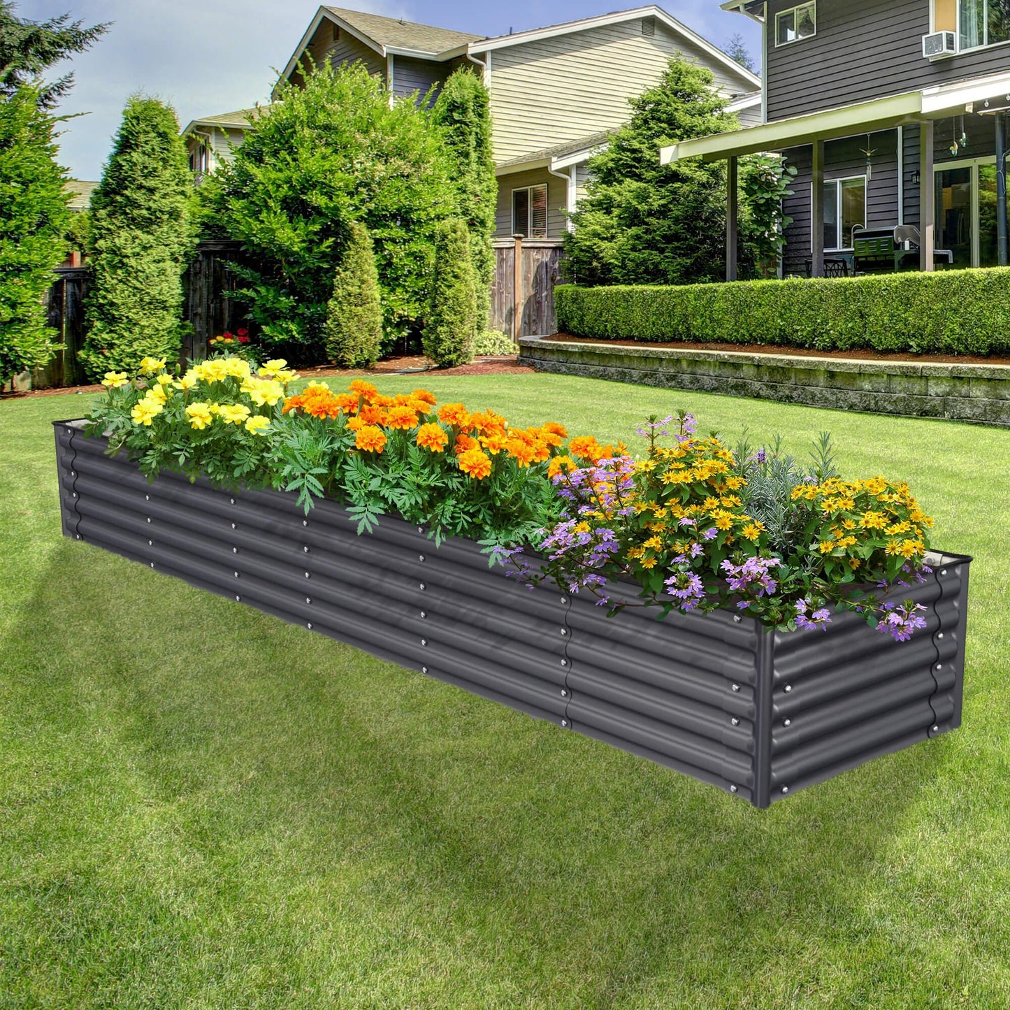 Ollie Gardens 17 inch rectangle raised garden bed inifnity