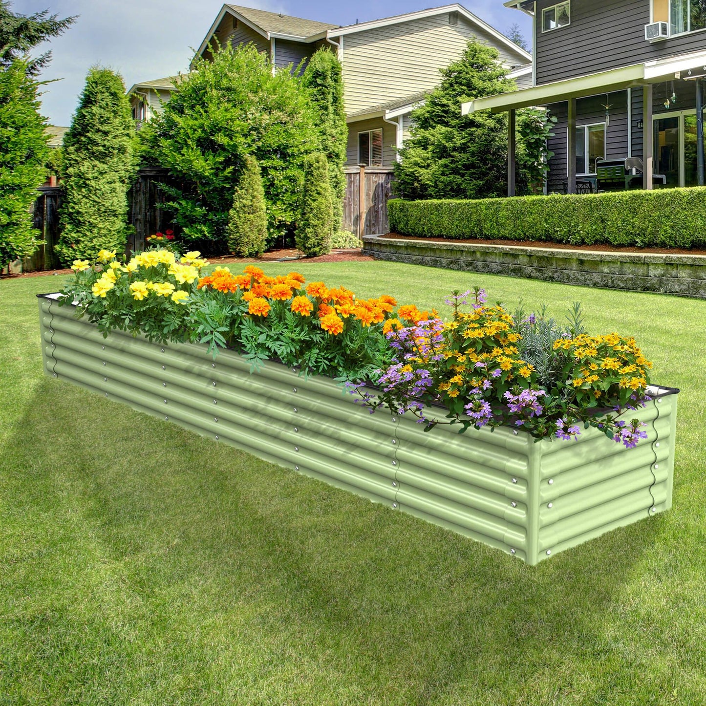 Ollie Gardens 17 inch rectangle raised garden bed inifnity