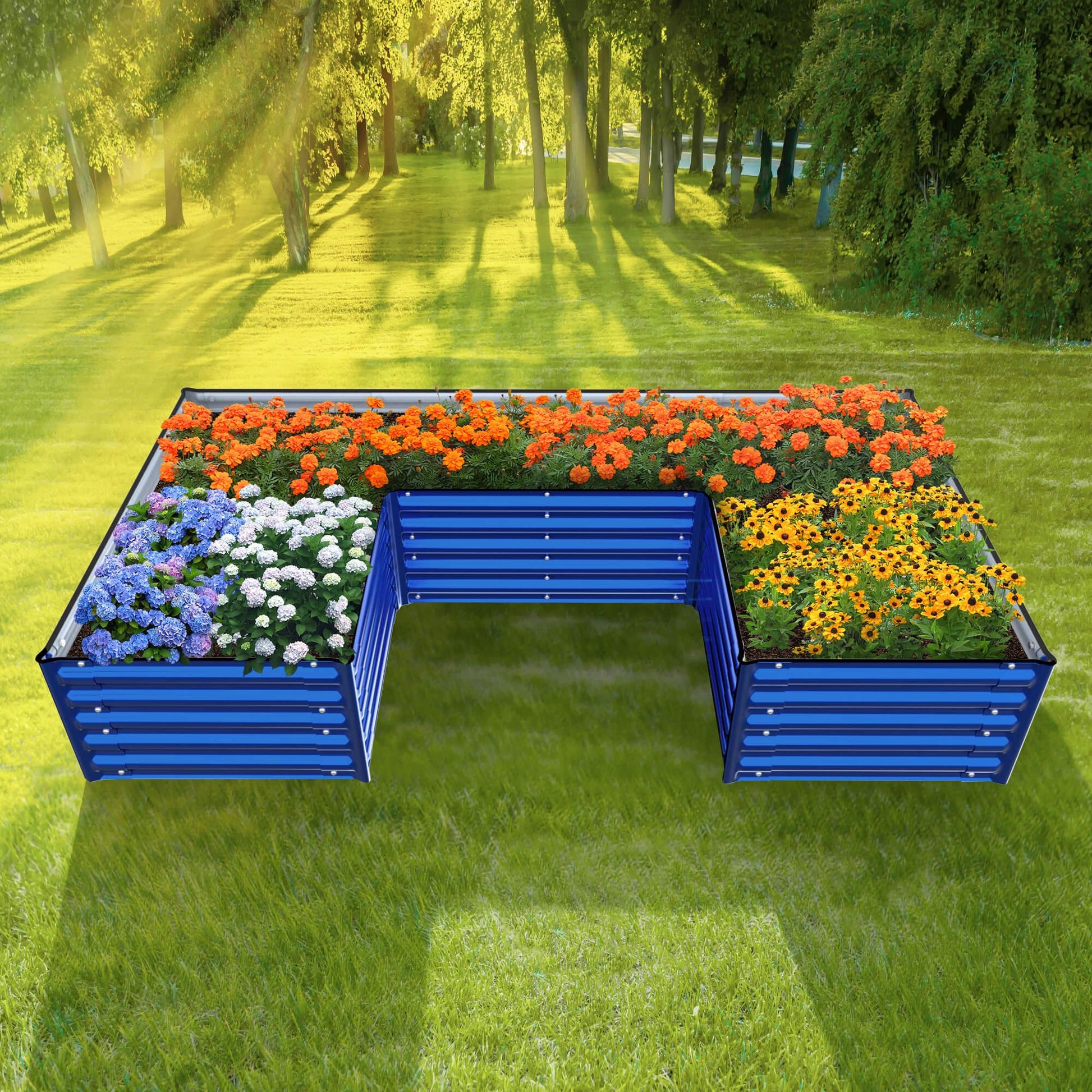 Olle Gardens 17 inch Tall U-Shape Infinity Raised Garden Bed