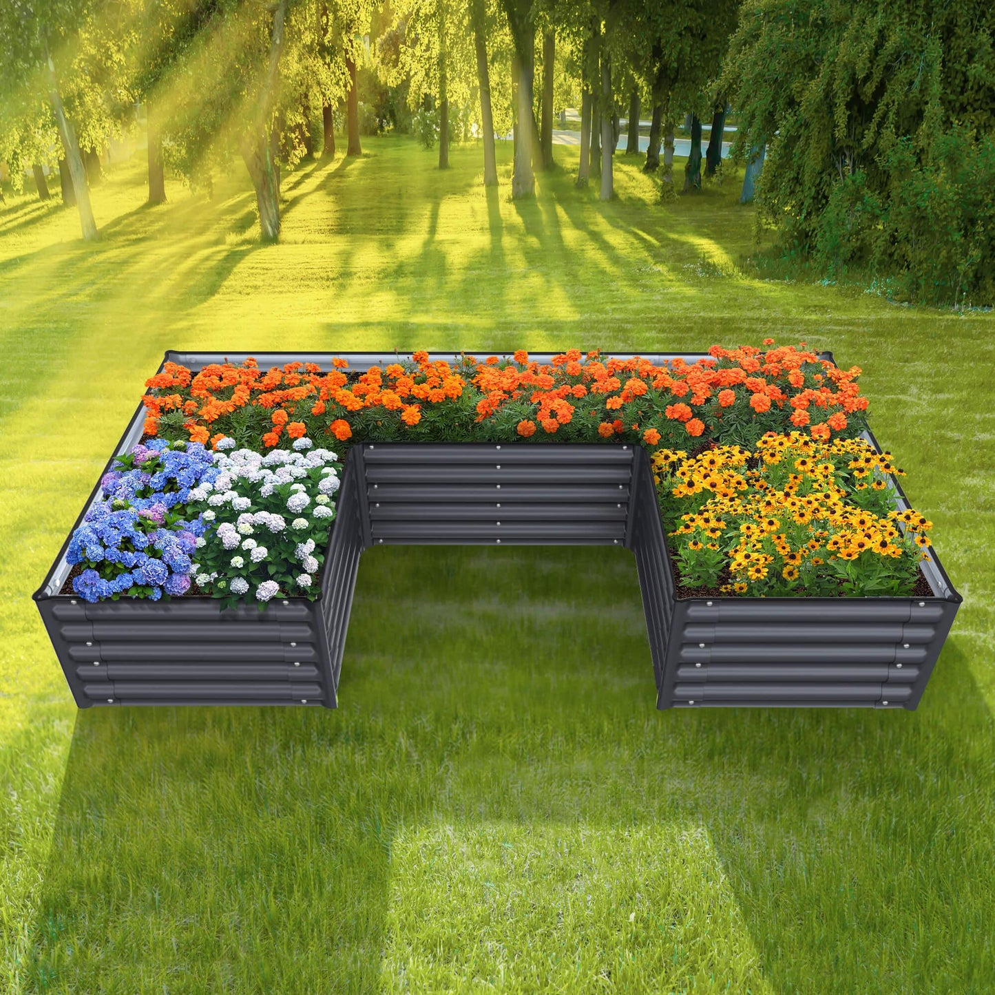 Olle Gardens 17 inch Tall "U" Shape Infinity Raised Garden Bed