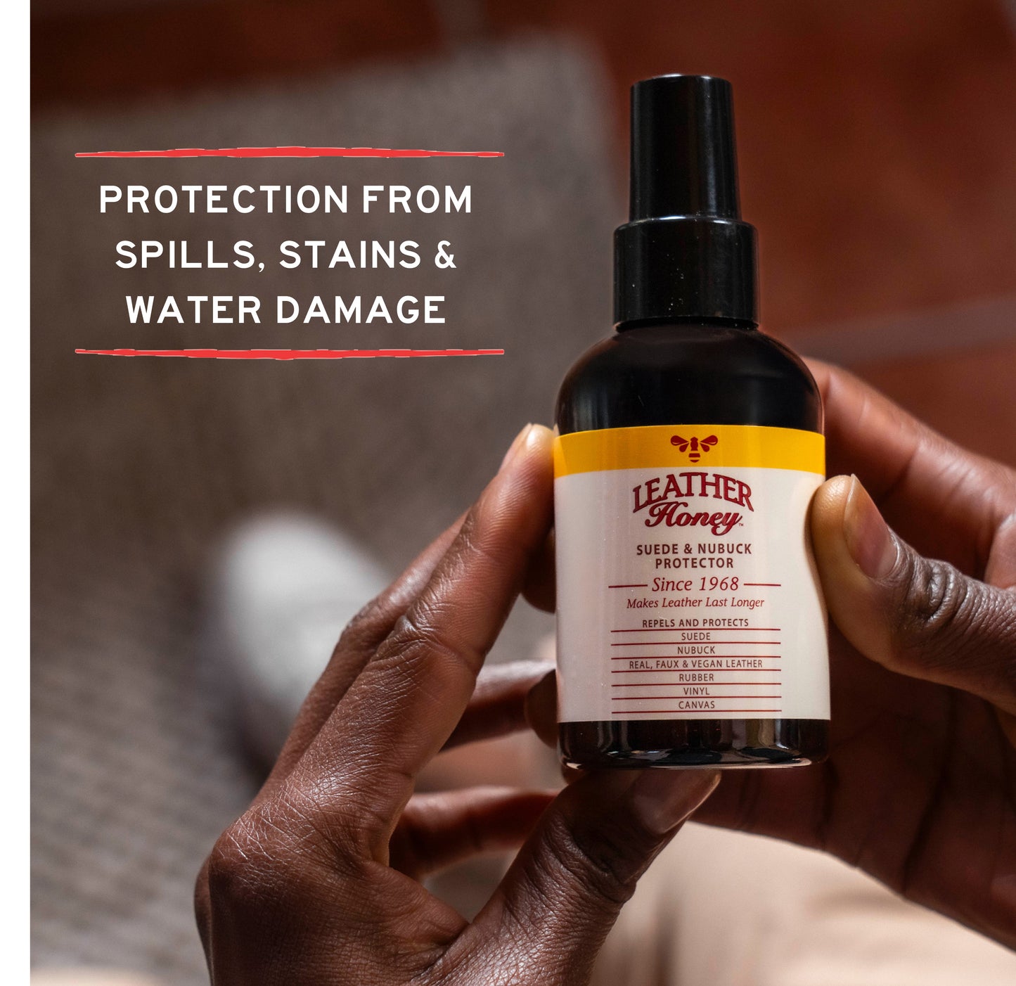 Leather Honey suede and nubuck care kit with brushes and cleaning solutions for maintaining soft, clean suede and nubuck footwear.