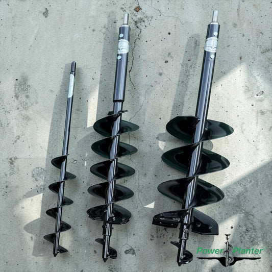 Ultimate Professional Landscape Auger (Heavy Duty Tips) (7" x 28", 5" x 28" and 3" x 24")
