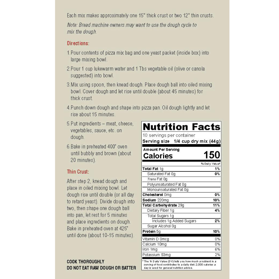 Wanda's Organic Oregano & Basil Pizza Crust Mix | 15 oz | Heartland Gourmet | 1376 - BuyNebraska.com ~ Blessings Grow Meadows