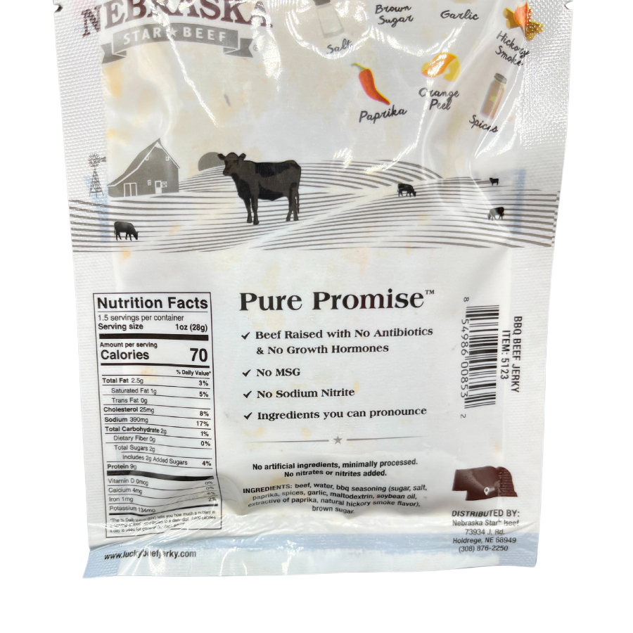 BBQ Beef Jerky | 1.5 oz | Nebraska Star Beef - BuyNebraska.com ~ Blessings Grow Meadows