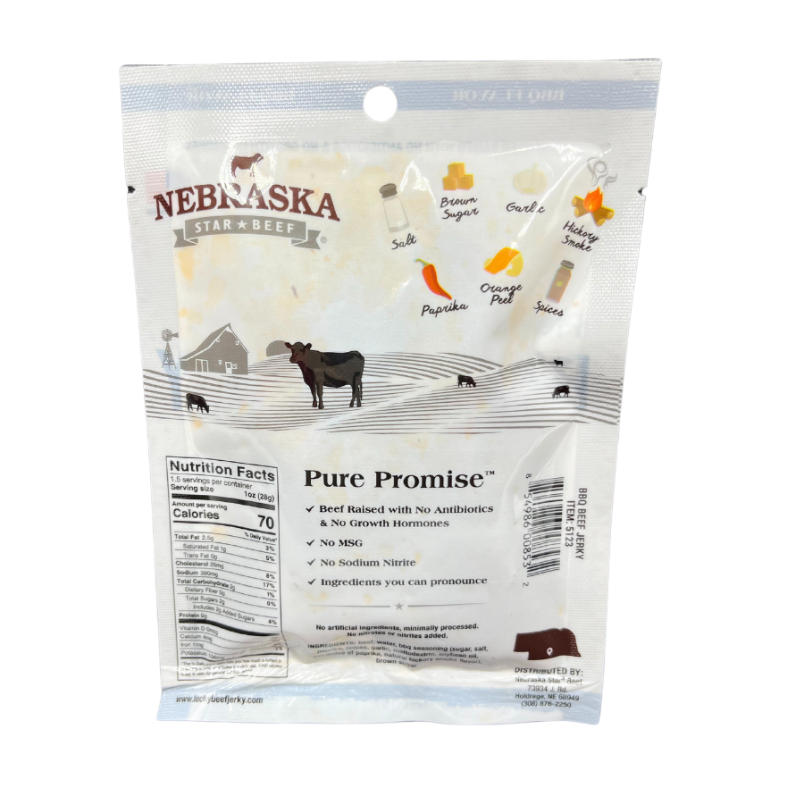 BBQ Beef Jerky | 1.5 oz | Nebraska Star Beef - BuyNebraska.com ~ Blessings Grow Meadows