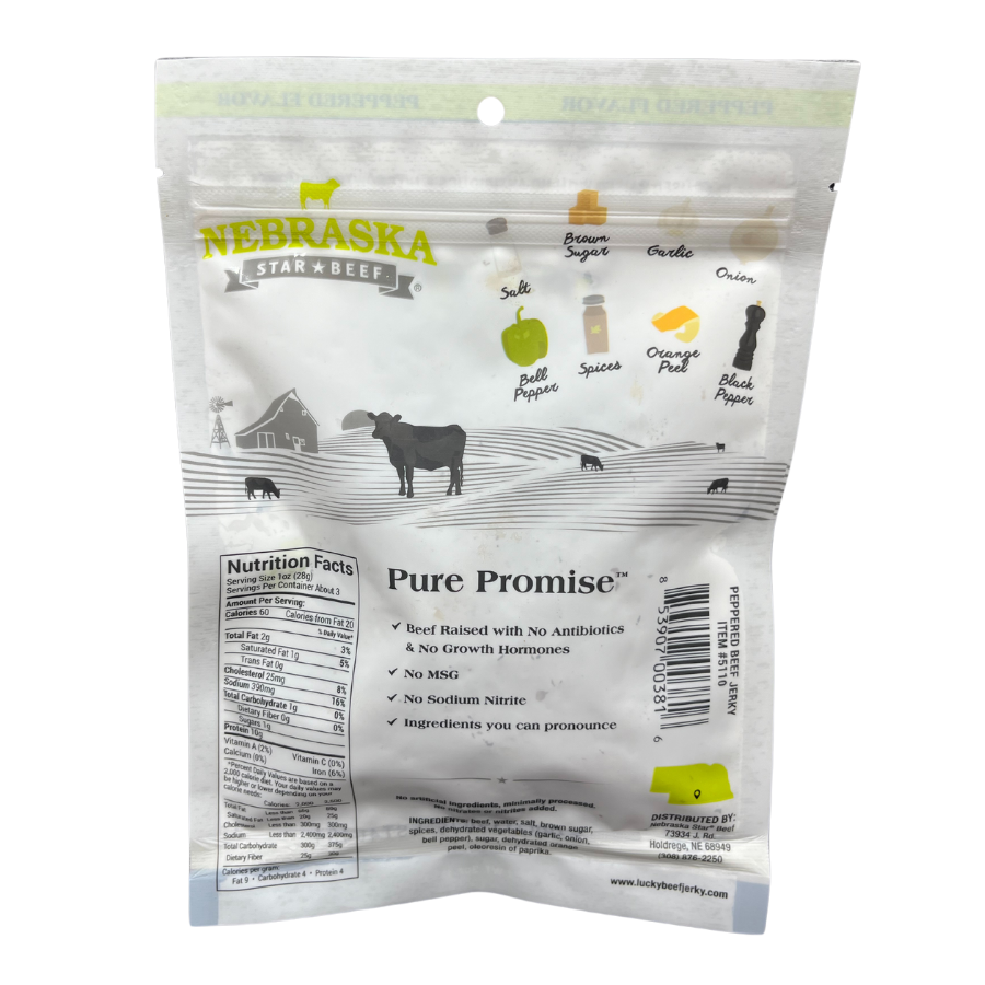Black Pepper Beef Jerky | 3 oz | Nebraska Star Beef - BuyNebraska.com ~ Blessings Grow Meadows
