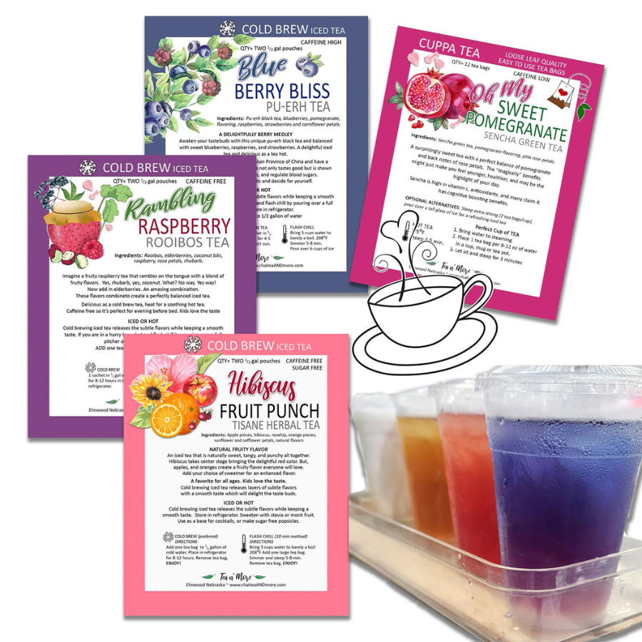 Rambling Raspberry Decaffeinated Tea | Pack of 2 | 2 Half Gallon Bags | Tea n More - BuyNebraska.com ~ Blessings Grow Meadows