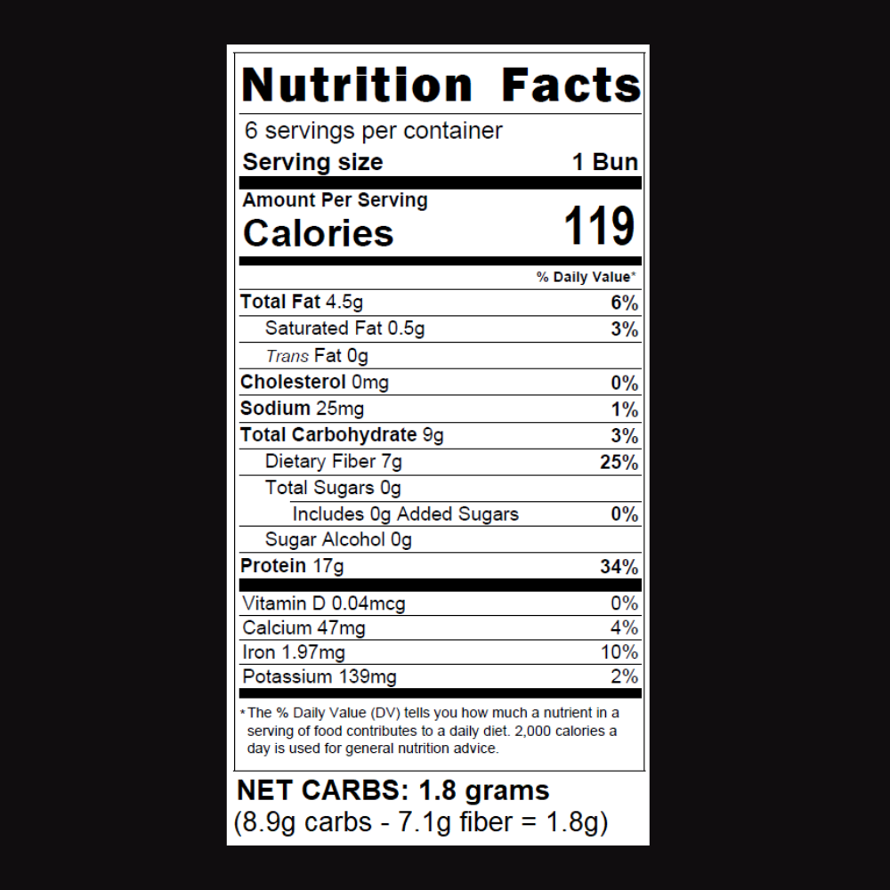 2 Bags of UnbelievaBuns - High Protein, Low Carb Bread Buns (12 Total Buns) - Blessings Grow Meadows