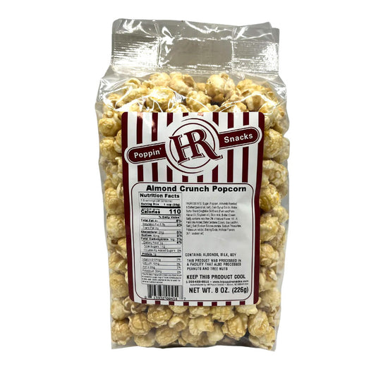 Almond Crunch Popcorn | 8 oz | HR Poppin' Snacks - BuyNebraska.com ~ Blessings Grow Meadows