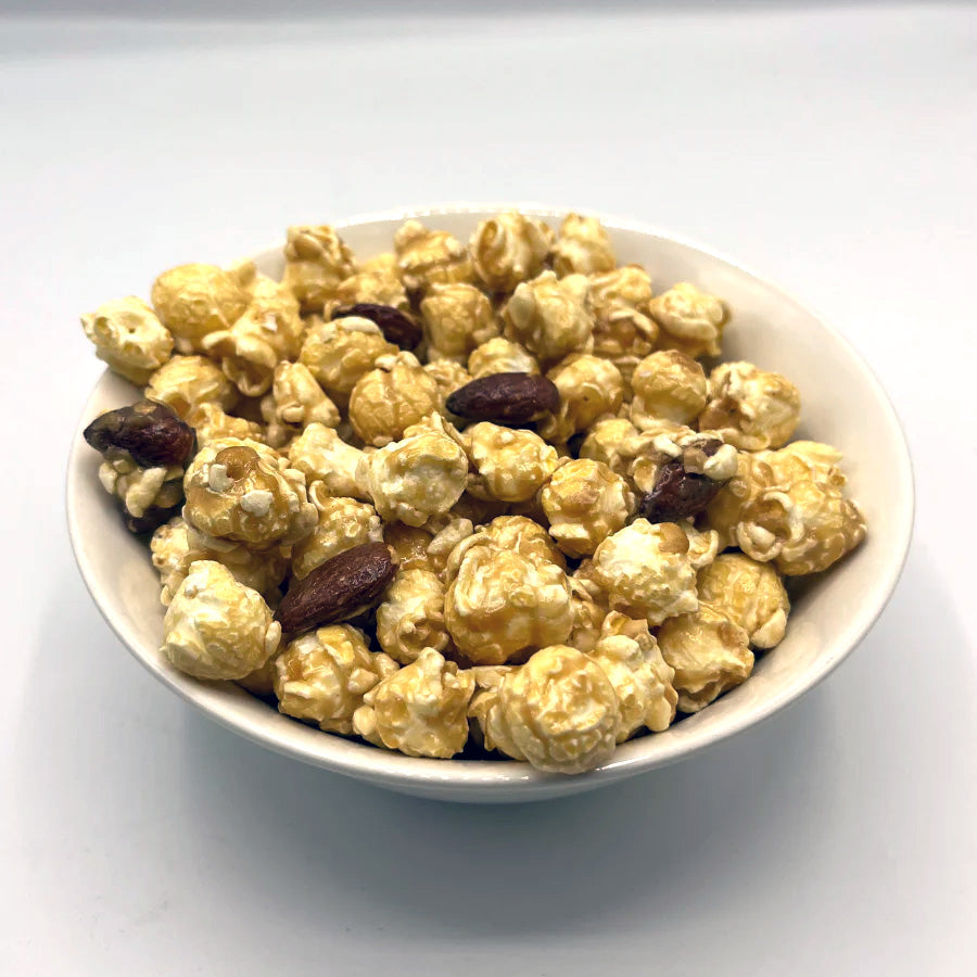 Almond Crunch Popcorn | 8 oz | HR Poppin' Snacks - BuyNebraska.com ~ Blessings Grow Meadows