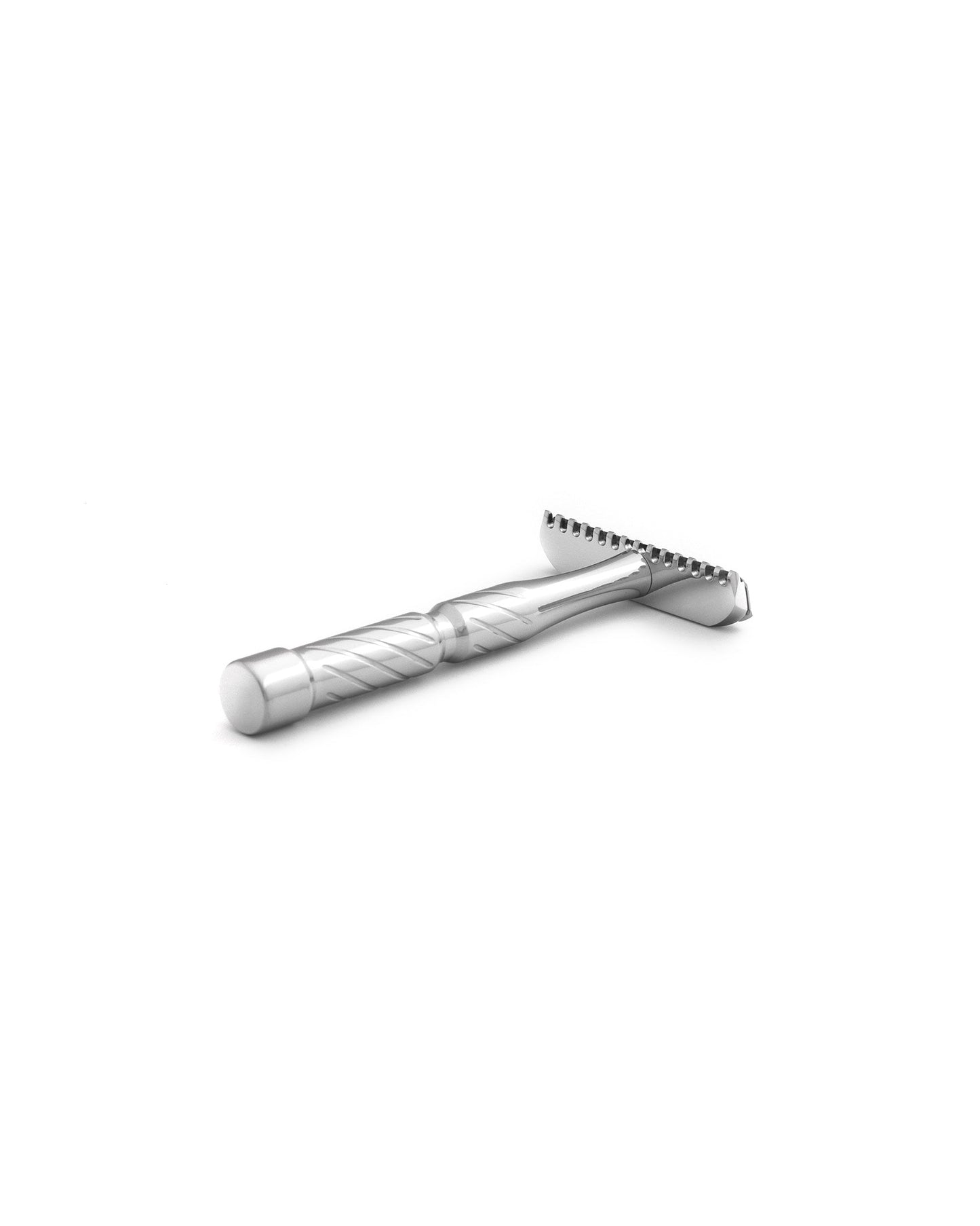 Blackland Razors Vector safety razor with a sleek metal handle and adjustable head for a close, comfortable shave.