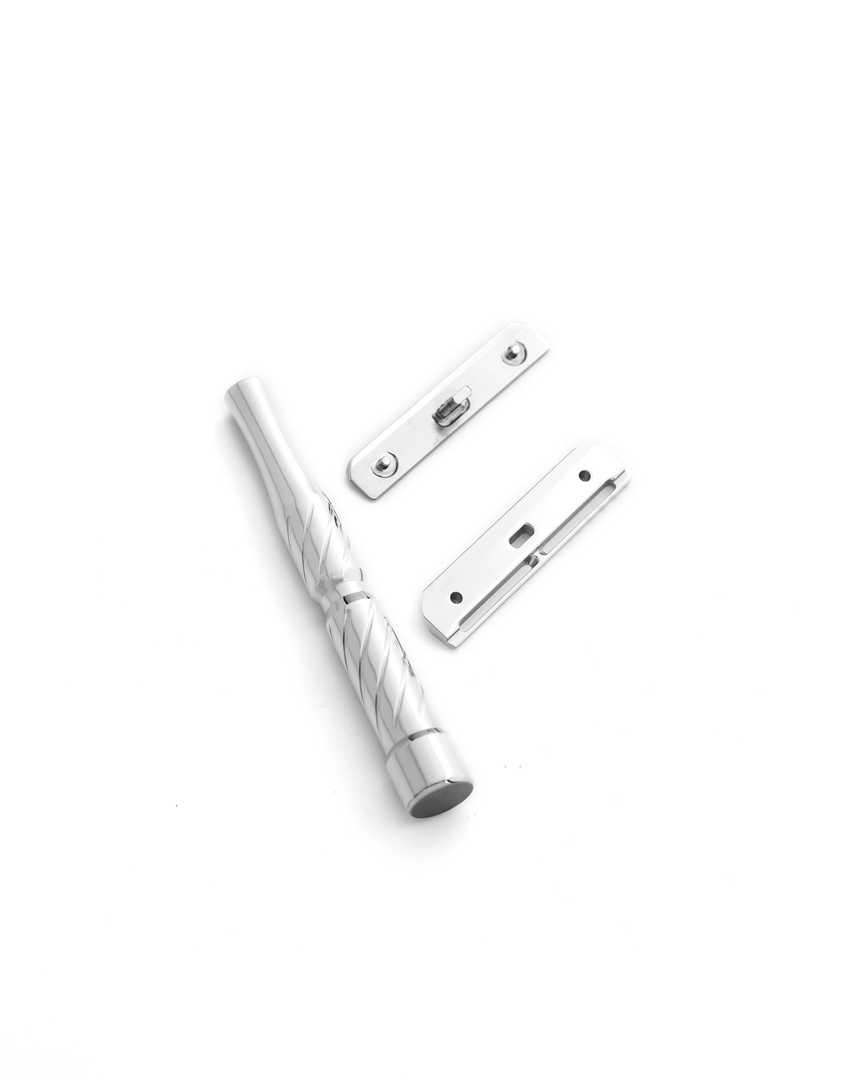 Blackland Razors Vector safety razor with a sleek metallic handle and adjustable head for a close shave.