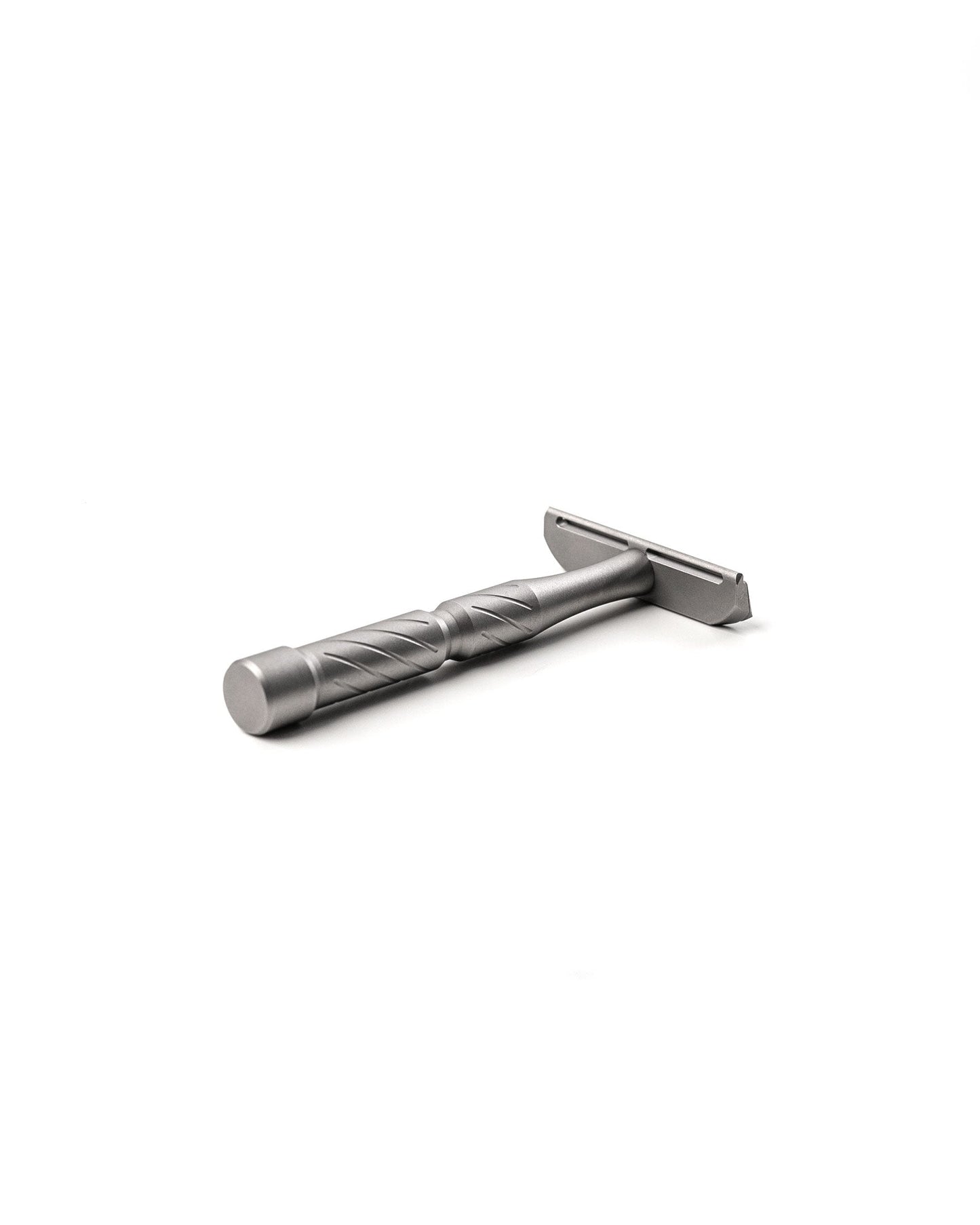 Blackland Razors Vector Titanium razor with a sleek matte finish and ergonomic handle, ideal for close shaving.