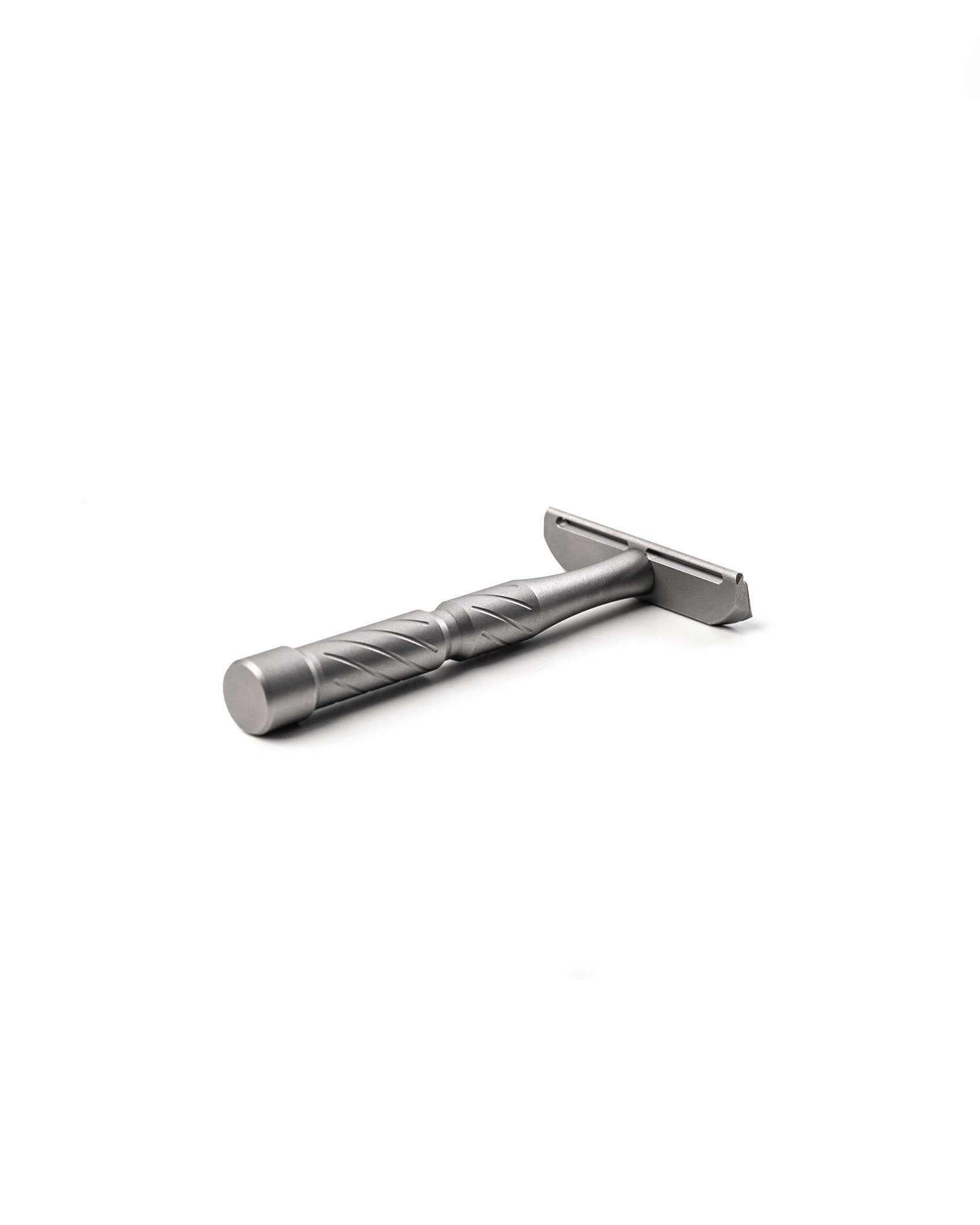 Blackland Razors Vector Titanium razor with a sleek matte finish and ergonomic handle, ideal for close shaving.
