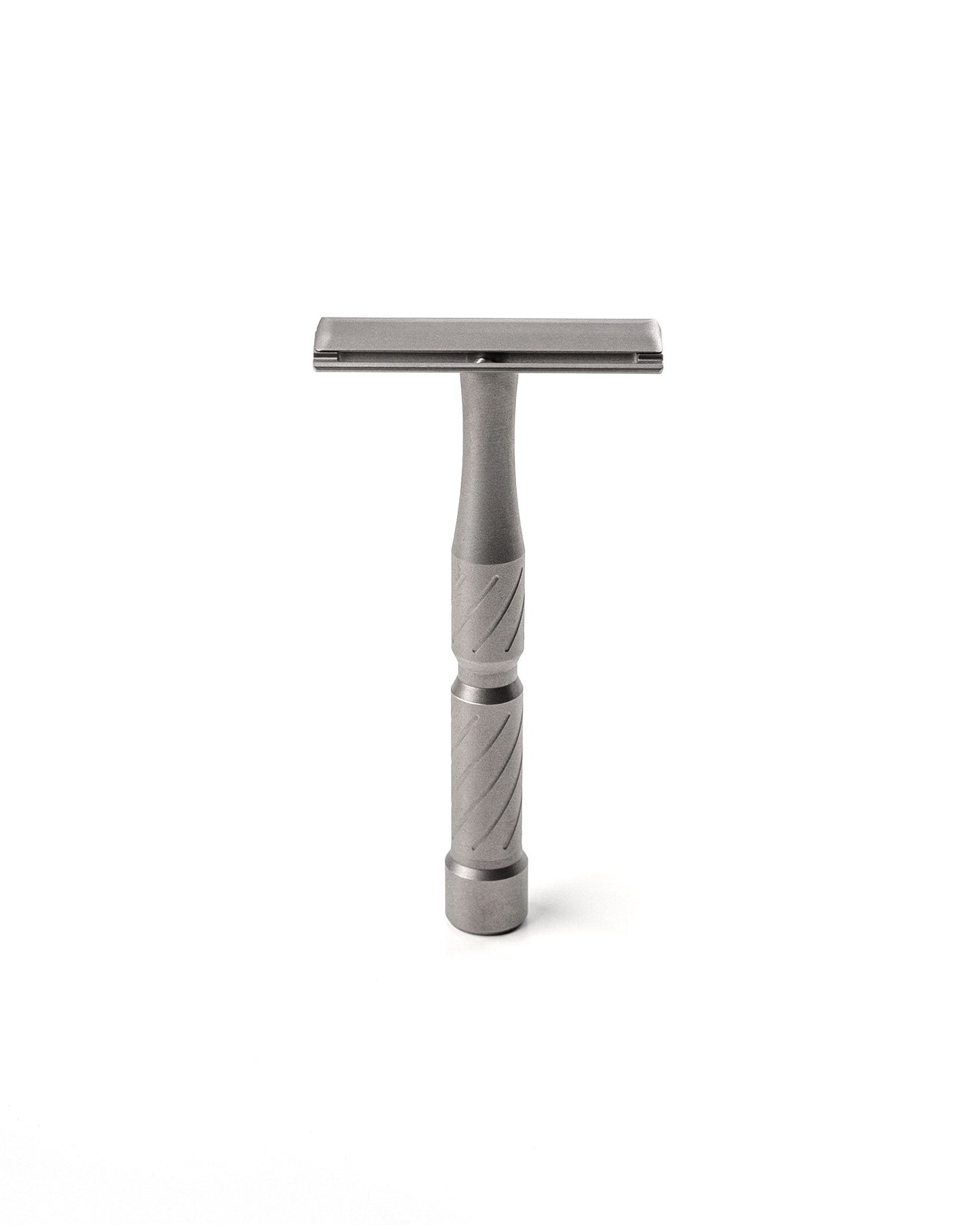 Blackland Razors Vector Titanium razor with sleek metallic finish and ergonomic handle.