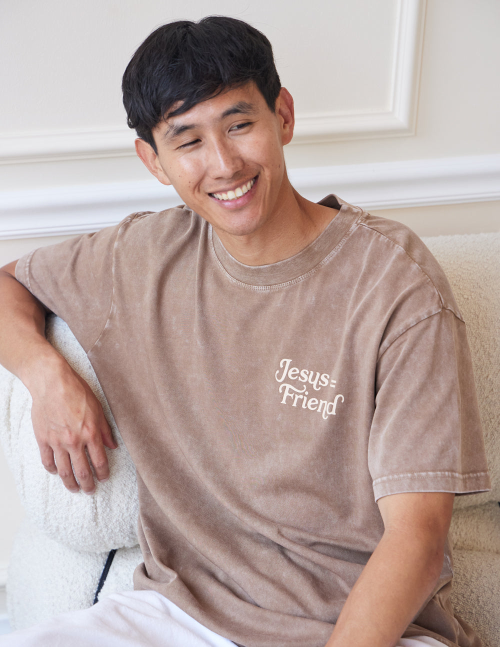 What a Friend in Jesus Brown Unisex Tee - Blessings Grow Meadows