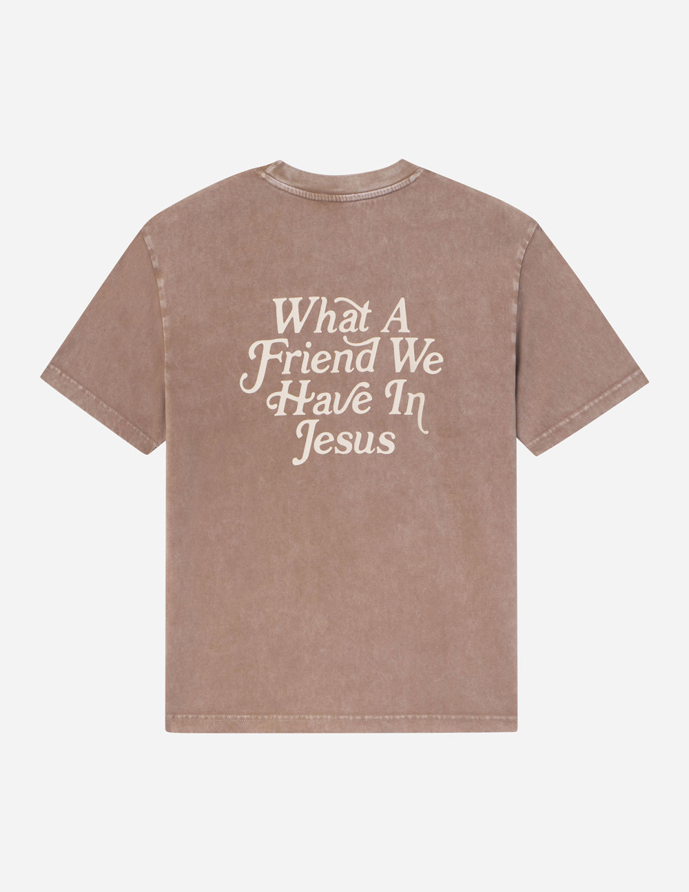 What a Friend in Jesus Brown Unisex Tee - Blessings Grow Meadows