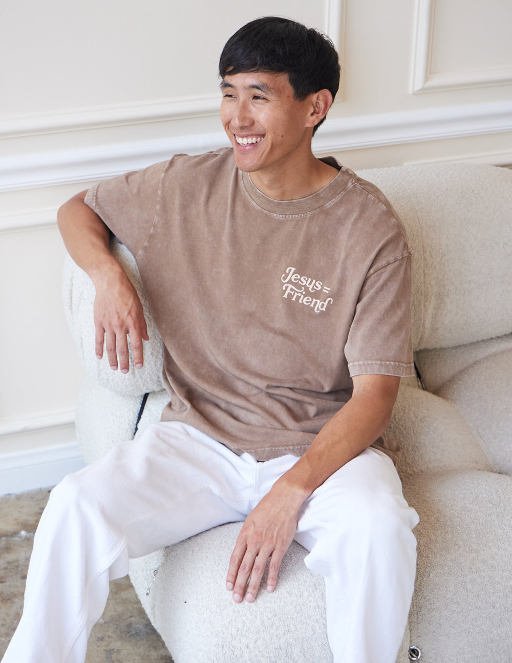 What a Friend in Jesus Brown Unisex Tee - Blessings Grow Meadows