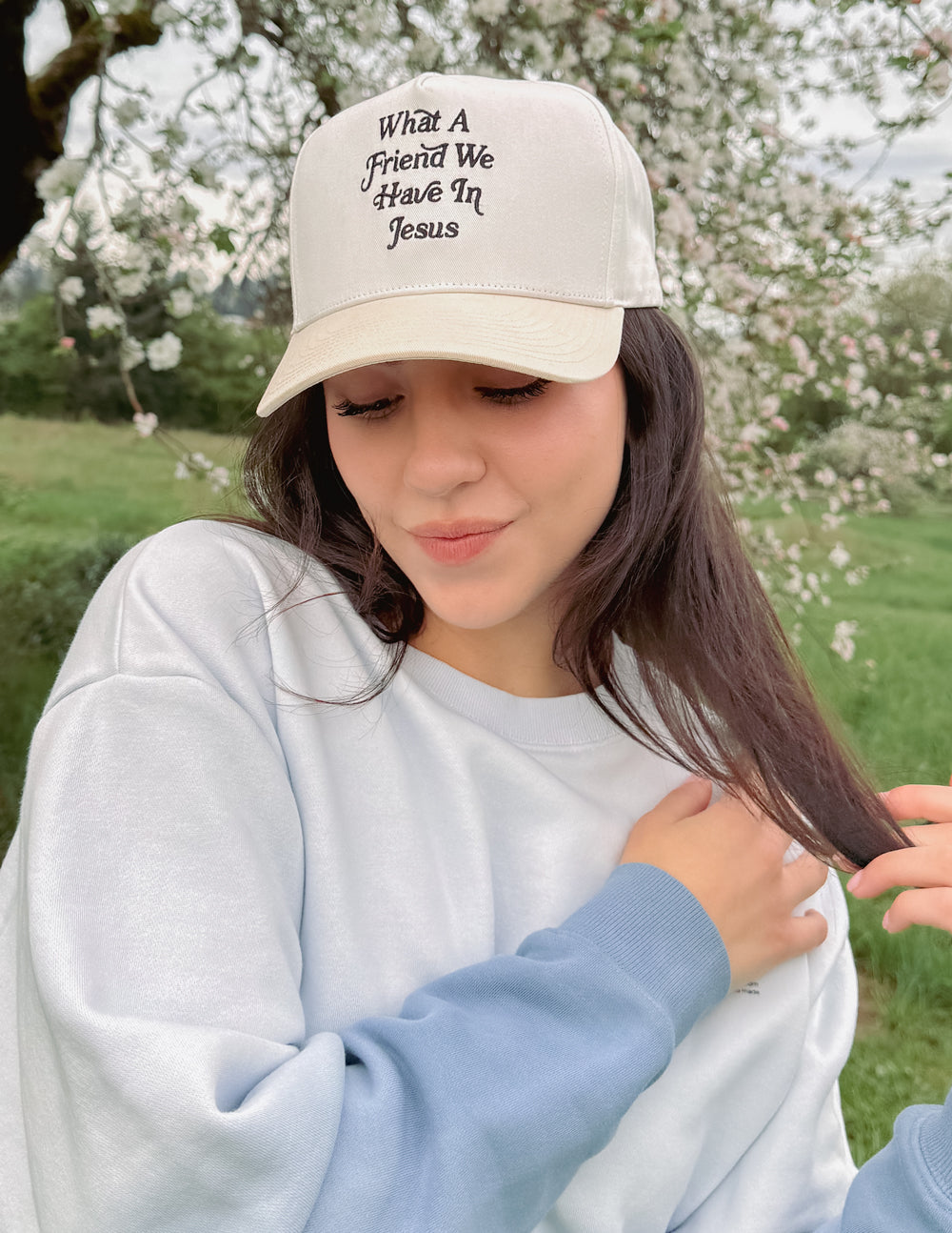 What a Friend in Jesus Trucker Hat - Blessings Grow Meadows