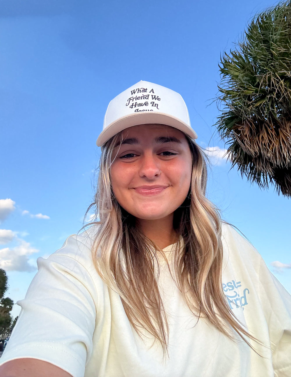 What a Friend in Jesus Trucker Hat - Blessings Grow Meadows