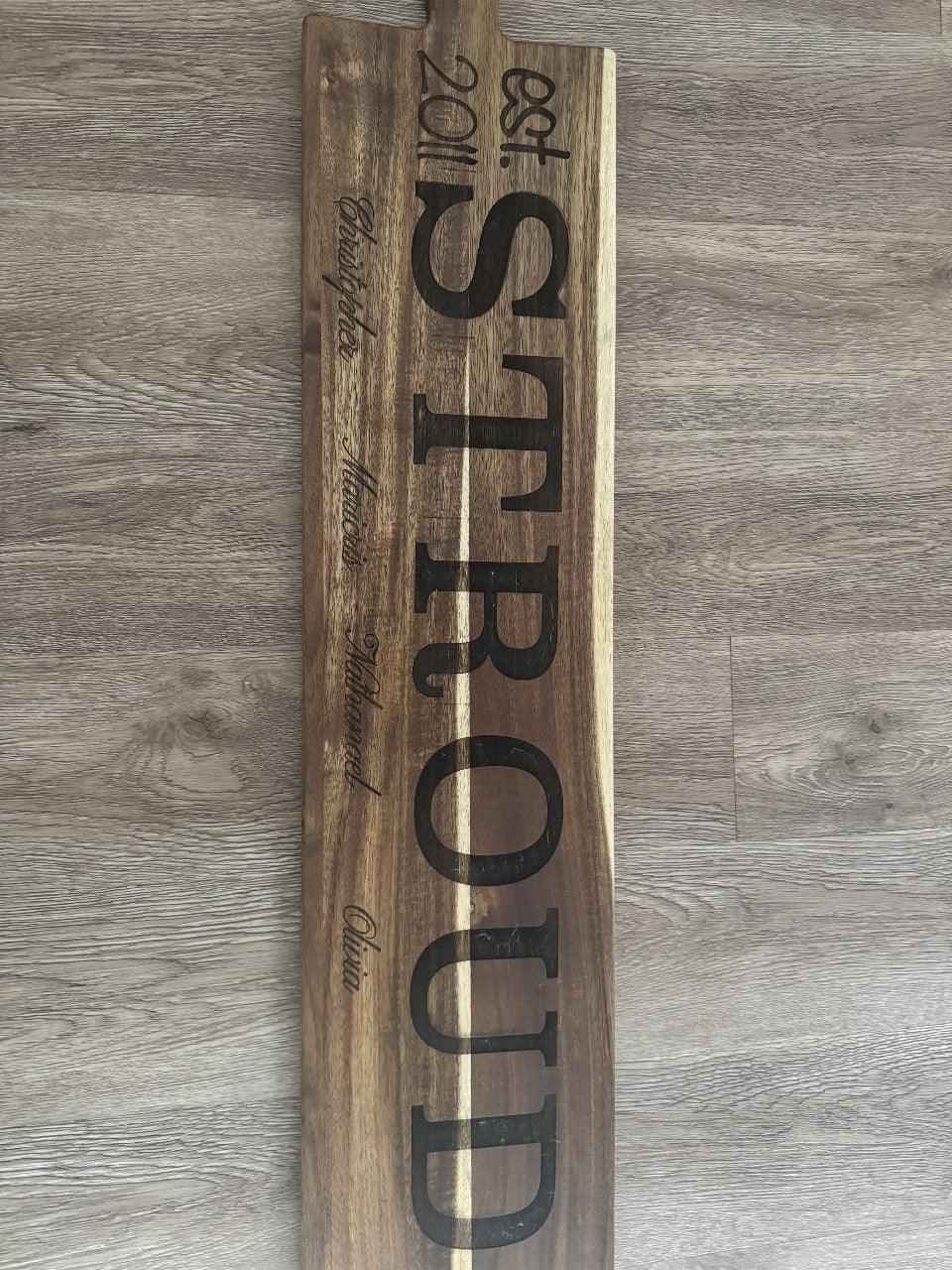 Custom Engraved Charcuterie Board - Personalized Wooden Serving Tray - C2 Creations LLC ~ Blessings Grow Meadows