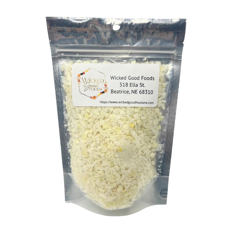 SALE | Freeze Dried Yellow Onions | 1 oz | Wicked Good Foods - BuyNebraska.com ~ Blessings Grow Meadows