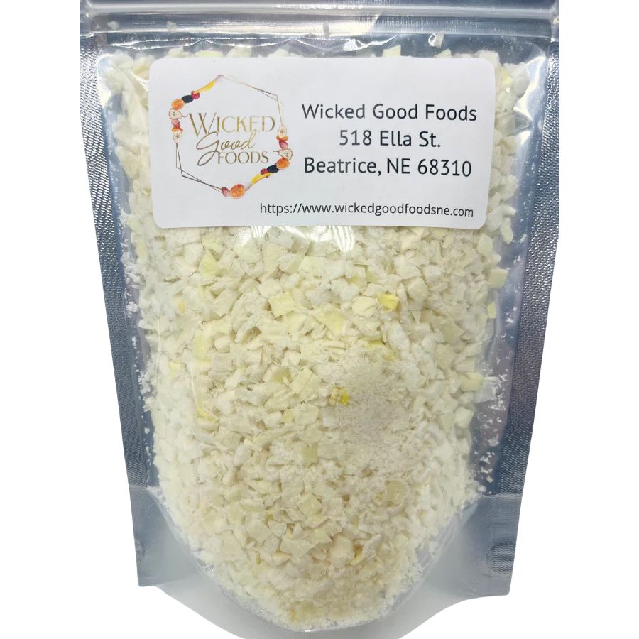SALE | Freeze Dried Yellow Onions | 1 oz | Wicked Good Foods - BuyNebraska.com ~ Blessings Grow Meadows