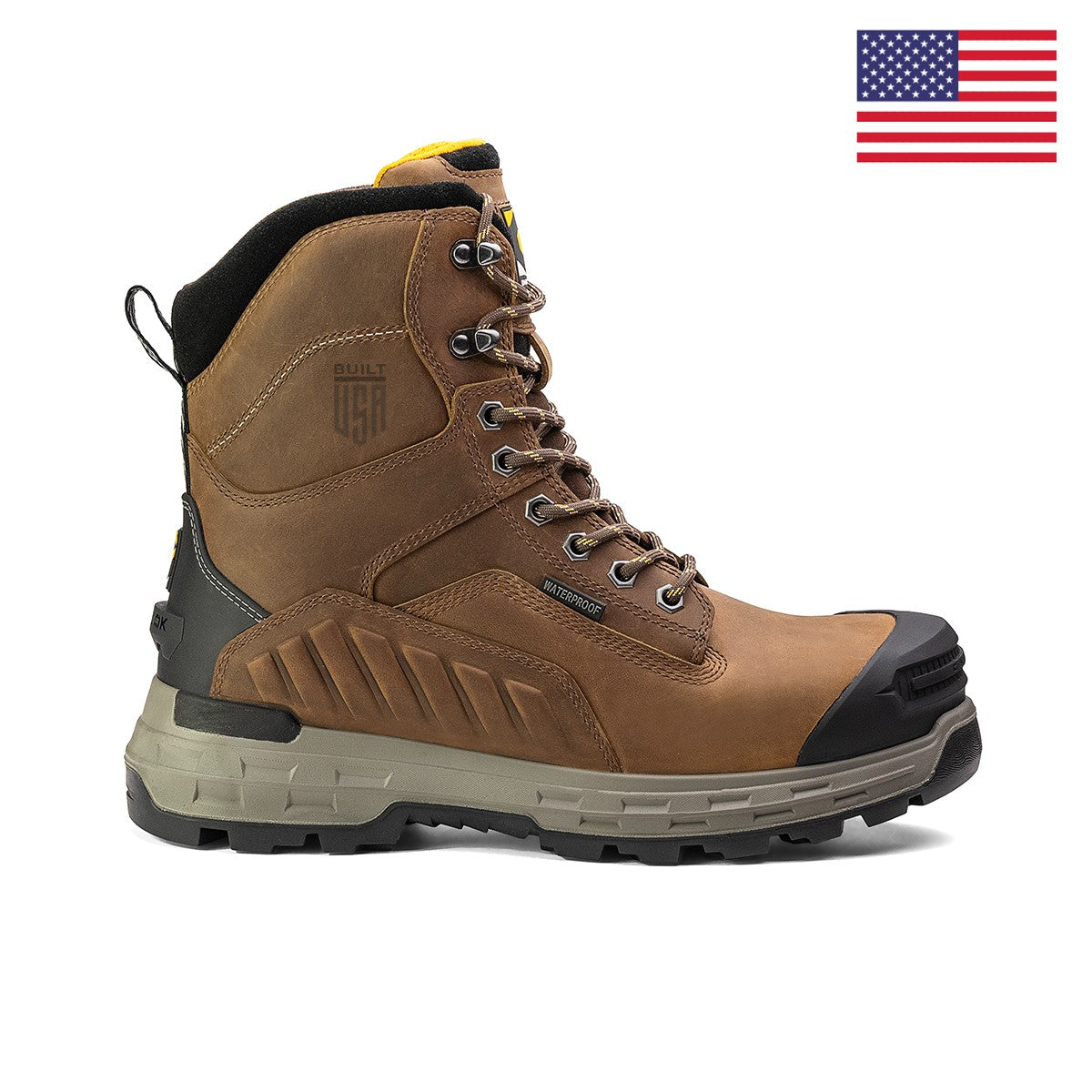 Wildwood 8” Waterproof Composite Toe Brown Boot - Made in USA - Blessings Grow Meadows