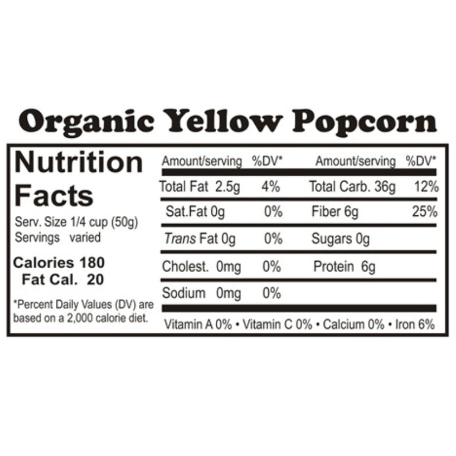 Organic Yellow Popcorn Kernels | 25 lb | Non-GMO | Shipping Included | Grain Place Foods - BuyNebraska.com ~ Blessings Grow Meadows