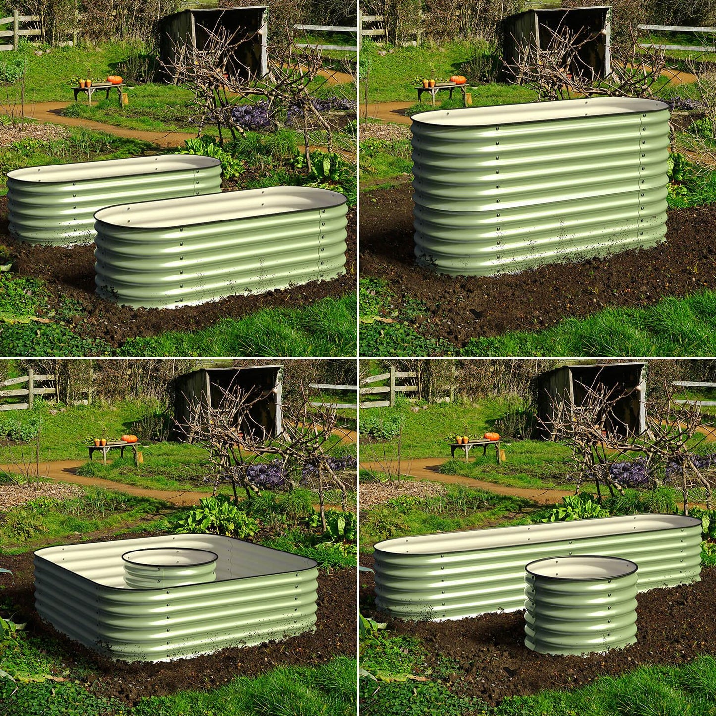 Olle 4-Style Modular Galvanized Raised Garden Bed from Blessings Grow Meadows 