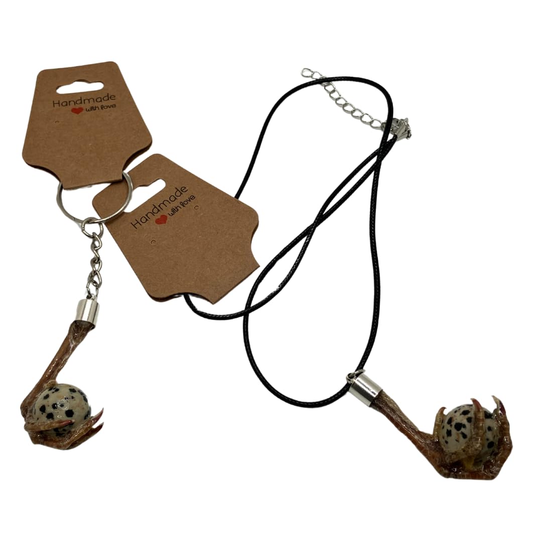 Quailz.com by Undique LLC Quail Feet Necklace with chain, featuring detailed quail foot pendant on a silver chain.